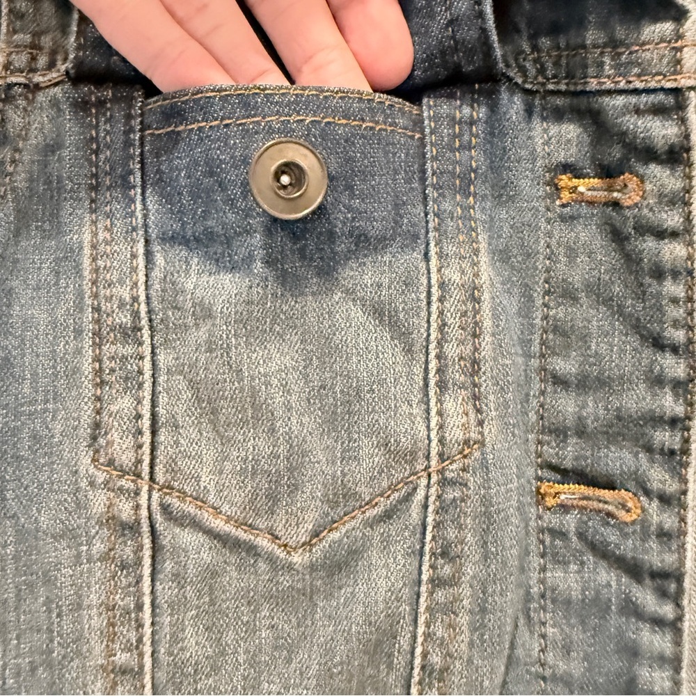 BP. Cropped Denim Jacket Size S | Y2K Baby Tee Core Indie Sleaze Model Off Duty - Picture 8 of 11